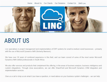 Tablet Screenshot of linc.co.za